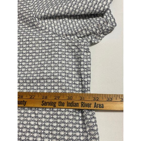 ROWM Men’s Button-Up Shirt Size 4XB, Black & White Diamond Pattern Short Sleeve - Picture 4 of 9